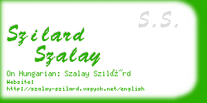 szilard szalay business card